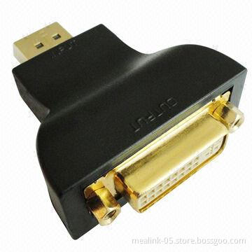 DP Male to DVI Female Gold-plated Connector, Supports Video Banwidth Up to 10.8Gpbs